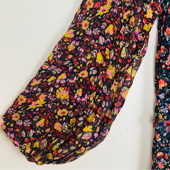 Anthropologie Helene mixed floral print sheer tunic dress. Size small. - Picture 2 of 10